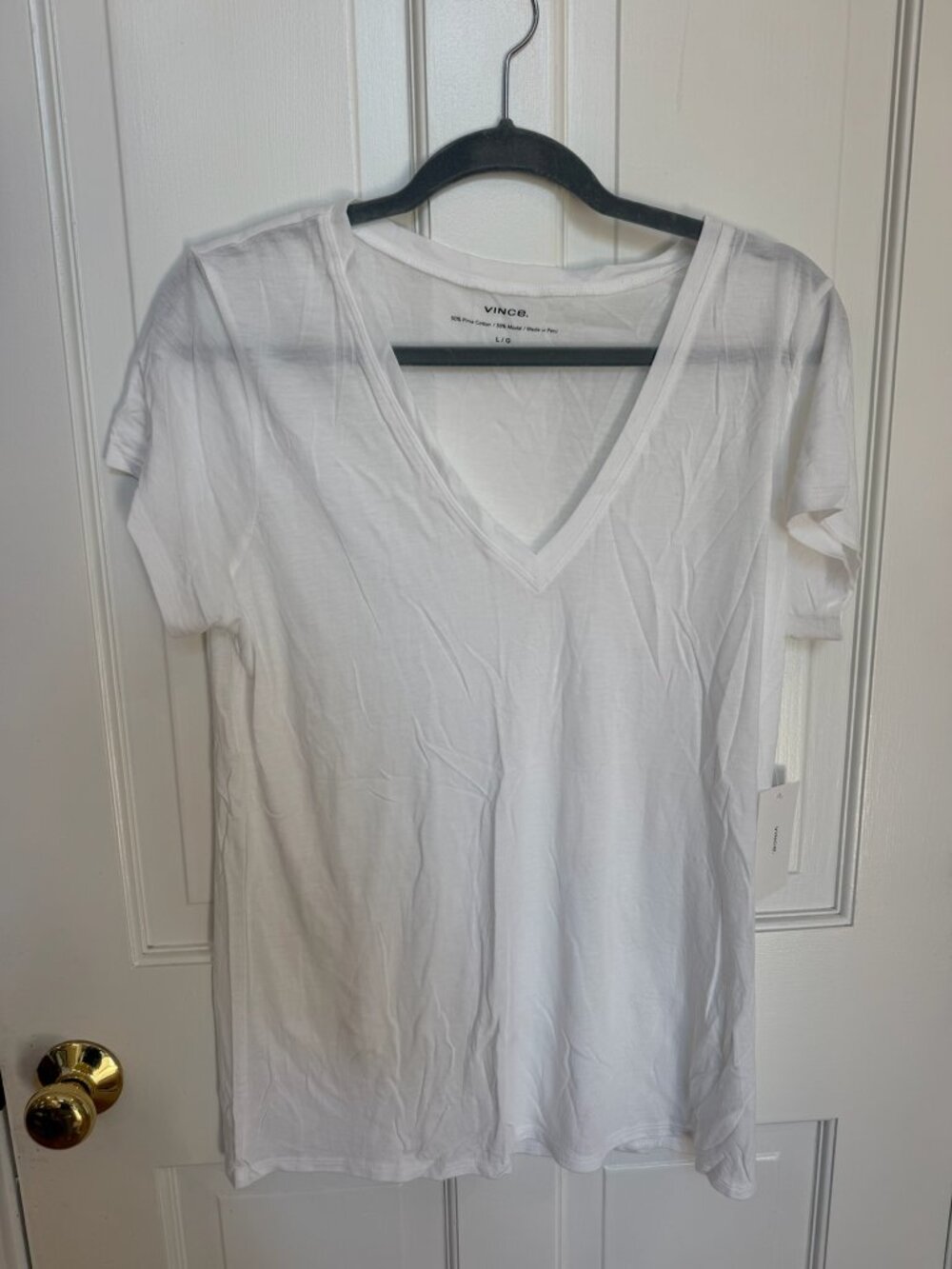 Vince V-Neck Short Sleeve T-Shirt, L